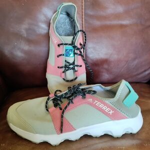 Adidas Terrex tennis shoes, pink and gray, 7.5 womens